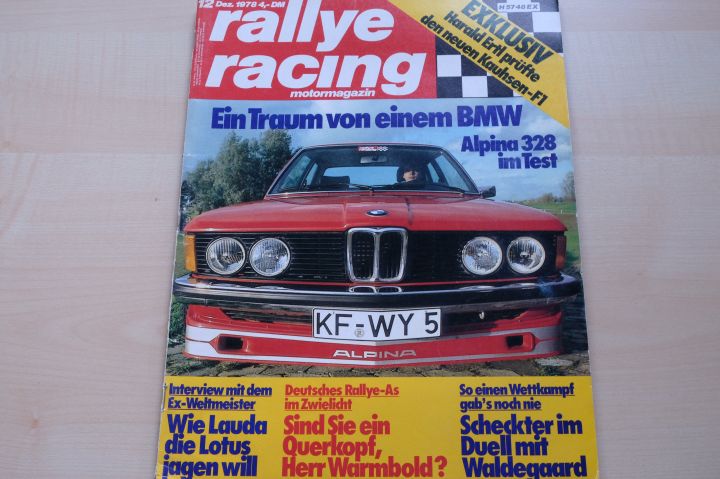 Deckblatt Rallye Racing (12/1978)